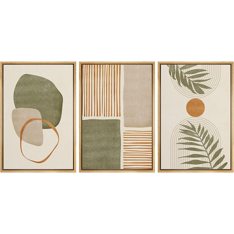 IDEA4WALL Mid Century Modern Boho Organic Tropical Leaf